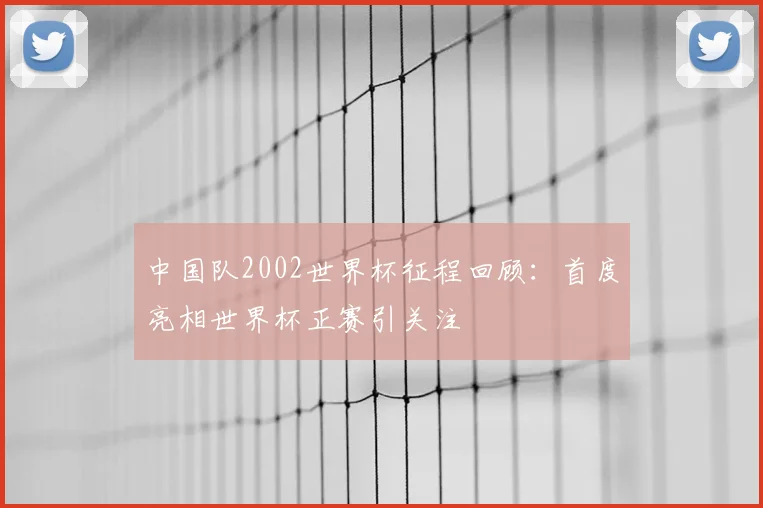 中国队2002世界杯征程回顾:首度亮相世界杯正赛引关注
